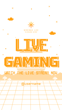 Retro Live Gaming Instagram Story Design