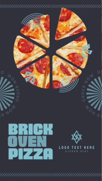 Simple Brick Oven Pizza Facebook Story Design
