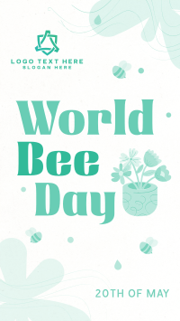 Happy Bee Day Facebook story Image Preview