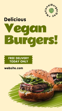 Vegan Burgers Facebook Story Design