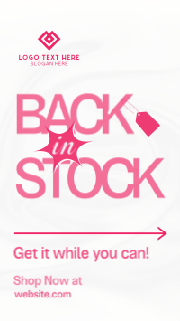 Back In Stock Minimalist Instagram story | BrandCrowd Instagram story Maker