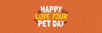 Wonderful Love Your Pet Day Greeting Twitter Header Design