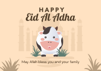 Eid Al Adha Cow Postcard Image Preview