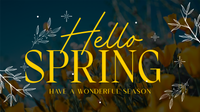Hello Spring Facebook event cover Image Preview