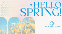 Retro Welcome Spring Facebook Event Cover Design