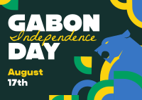 Gabon National Day Postcard Image Preview