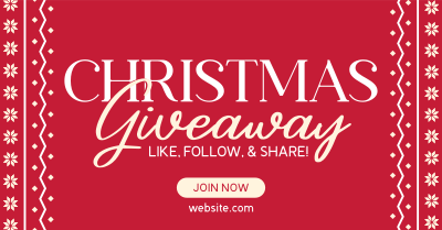 Christmas Giveaway Promo Facebook ad Image Preview