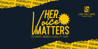 Women's Voice Celebration Twitter Post Design