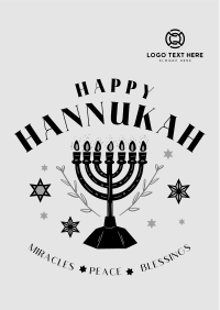 Hanukkah Menorah Greeting Flyer Image Preview