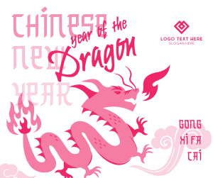 Playful Chinese Dragon Facebook post Image Preview