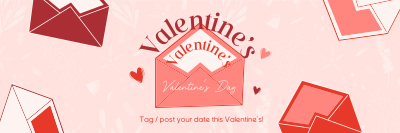 Valentine's Envelope Twitter header (cover) Image Preview