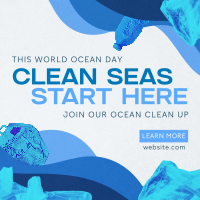Ocean Day Clean Up Drive Instagram post Image Preview