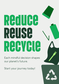 Reduce Reuse Recycle Waste Management Flyer Image Preview