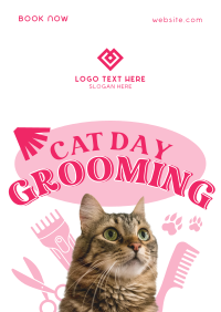 Cat Day Grooming Poster Image Preview