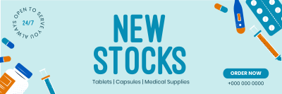 New Medicines on Stock Twitter header (cover) Image Preview