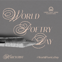 World Poetry Day Pen Instagram post Image Preview