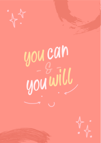 Cute Motivational Message Flyer Design