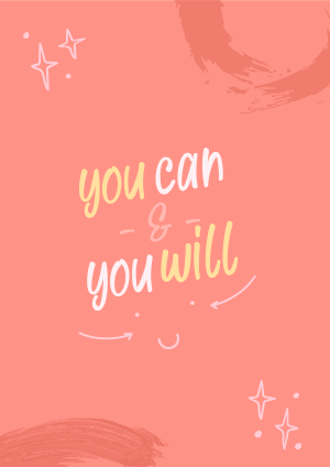 Cute Motivational Message Flyer Image Preview