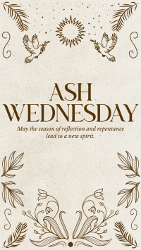Rustic Ash Wednesday Instagram Story Design