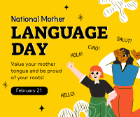 Mother Language Day Facebook post Image Preview