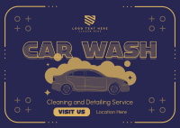 Car Cleaning and Detailing Postcard Design