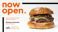 Burger Shack Opening Facebook Event Cover Design