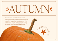 Autumn Pumpkin Postcard Design