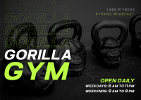 Gorilla Gym Postcard Image Preview