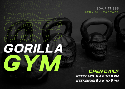 Gorilla Gym Postcard Image Preview