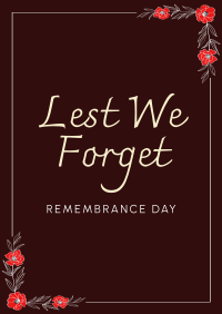 Remembrance Day Poster Image Preview