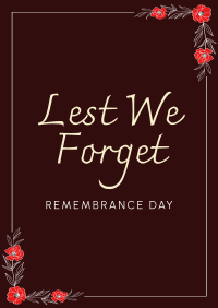 Remembrance Day Poster Design