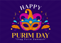 Purim Celebration Event Postcard Image Preview