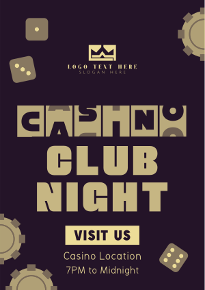 Casino Club Night Poster Image Preview