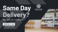 Professional Delivery Service Facebook Event Cover Image Preview