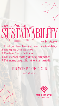 Sustainable Fashion Tips Facebook story Image Preview