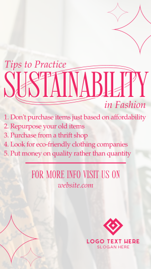 Sustainable Fashion Tips Facebook Story Image Preview