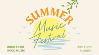 Beachy Summer Music Facebook Event Cover Design