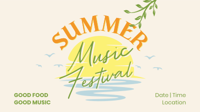 Beachy Summer Music Facebook event cover Image Preview