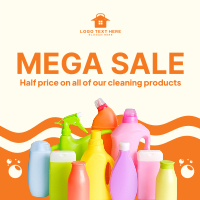Mega Sale Cleaning Products Instagram Post Design