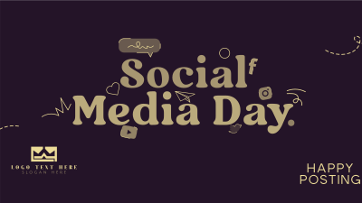 Happy Posting Facebook event cover Image Preview