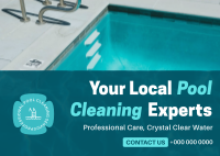 Local Pool Cleaners Postcard Design