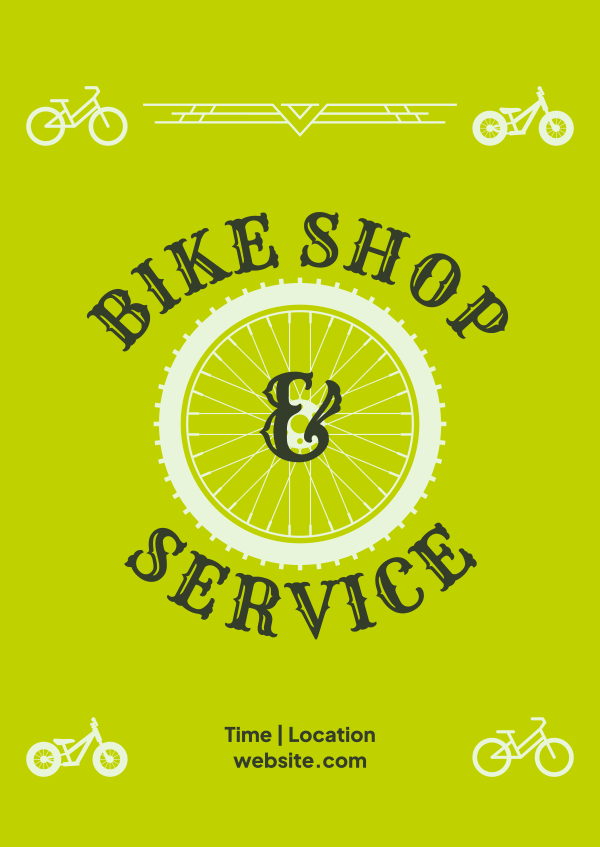 Bike Shop and Service Poster Design Image Preview