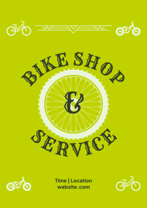 Bike Shop and Service Poster