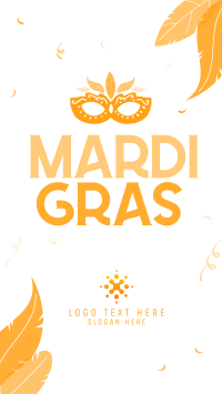 Mardi Gras Celebration Facebook Story Design