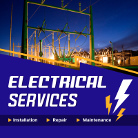 Professional Electrician Instagram Post Design