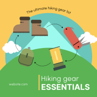Hiking Gear Essentials Instagram Post Design
