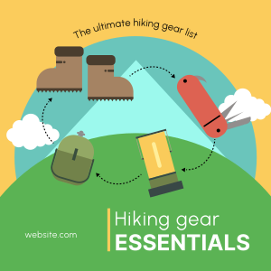 Hiking Gear Essentials Instagram post Image Preview