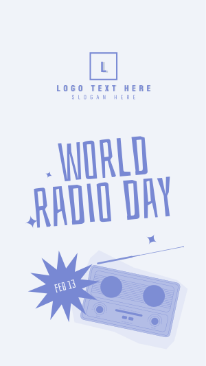 Happy World  Radio Day Instagram story Image Preview