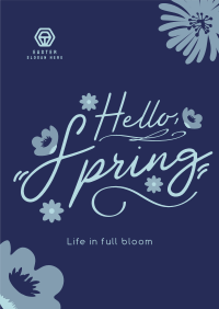 Hello Spring Greeting Poster Image Preview