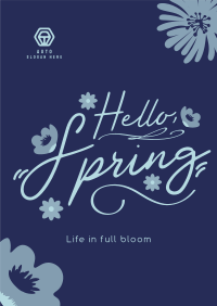 Hello Spring Greeting Poster Image Preview